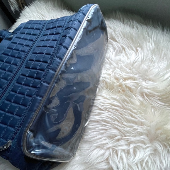 LUG Blue Taxicab Quilted Shoulder Bag Travel Tote Large Laptop Bag Personal Item - Picture 5 of 7